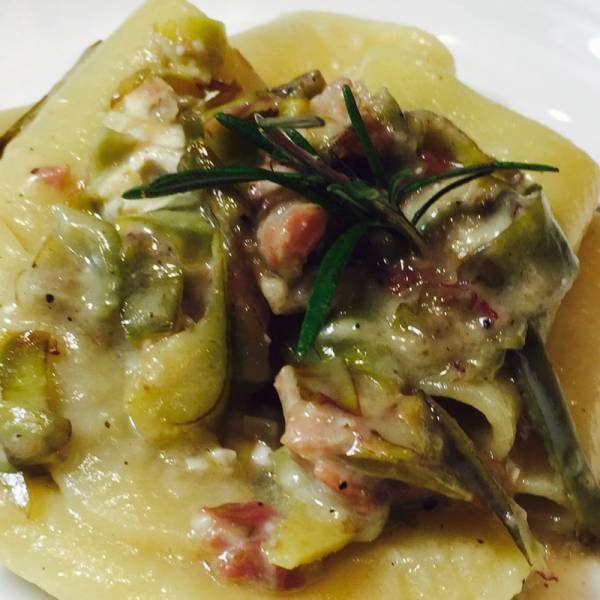 I paccheri con carciofi